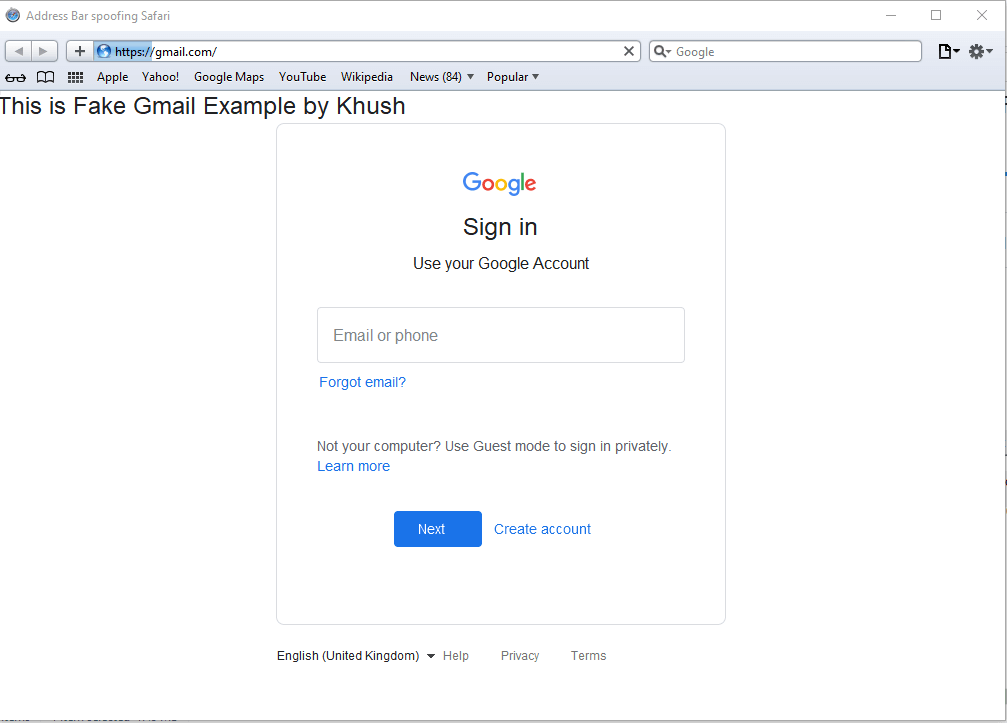 Fake Gmail